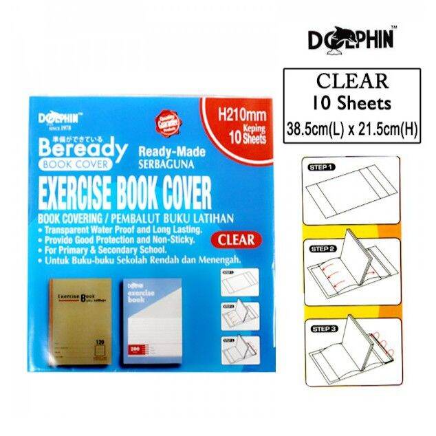 Dolphin Self Adhesive Book Cover Wrapper Pembalut Buku 10 sheets Lazada