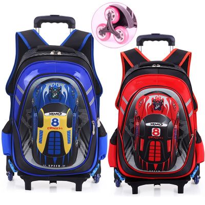 Cartoon automobile Climb stairs suitcase Children cartoon backpack 3D car Anime travel luggage 20-35L students school bag