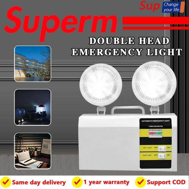 Emergency escape light Rechargeable LED doubleheaded automatic