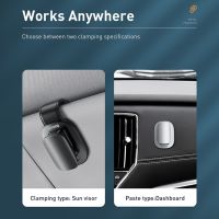 、‘】【； Baseus Car Glasses Case Auto Sun Visor Glasses Holder Sunglasses Clip Card Ticket Holder Pen Case Clip Box Universal Accessories