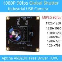 ELP Global Shutter 1080P 90fps High Frame Rate Aptina AR0234 Color Mini Webcam UVC USB Camera Module with No Distortion M12 Lens