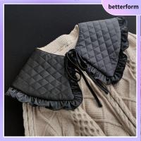 BETTERFORM แฟชั่นสำหรับผู้หญิง ผ้าคลุมไหล่ปกหนา สำหรับผู้หญิง ผ้านวมบุนวม เสื้อคลุมฤดูหนาว ของใหม่ พื้นผิวลายสก๊อต ผ้าพันคอสร้อยคอ