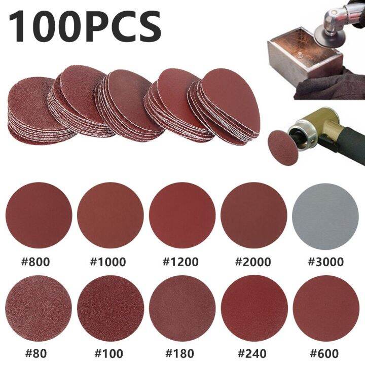 100pcs-50mm-2in-round-sandpaper-discs-sand-sheets-80-3000-grit-hook-and-loop-sanding-disc-polishing-flocking-sandpaper-for-wood