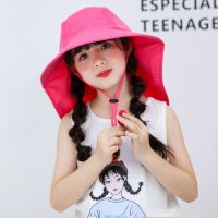 UPF 50+ Wide Brim Sun Hat Adjustable Summer Kids Cap for Boys Girls Travel Beach Swim Cap Kids Accessories Children Hats