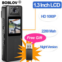 Boblov A22 กล้องติดตัวตำรวจ กล้องหน้าอก กล้องติดตัว Body Mini Action Police Camera HD 1080P 128GB 2200MAH Motion Detect Night Version DVR Video Recorder  BodyCam Actioncam Motorcycle Dash Cam For Vlogging