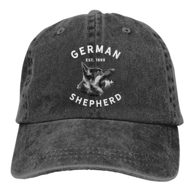 2023 New Fashion Cool Design German Shepherd Gsd Breed Est Date Fashion Cowboy Cap Casual Baseball Cap Outdoor Fishing Sun Hat Mens And Womens Adjustable Unisex Golf Hats Washed Caps，Contact the seller for personalized customization of the logo