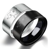 2022 HOME Ukraine Map Stainless Steel Rings for Women Men Fashion Punk Titanium Steel Silver Black Finger Ring Jewelry Wholesale