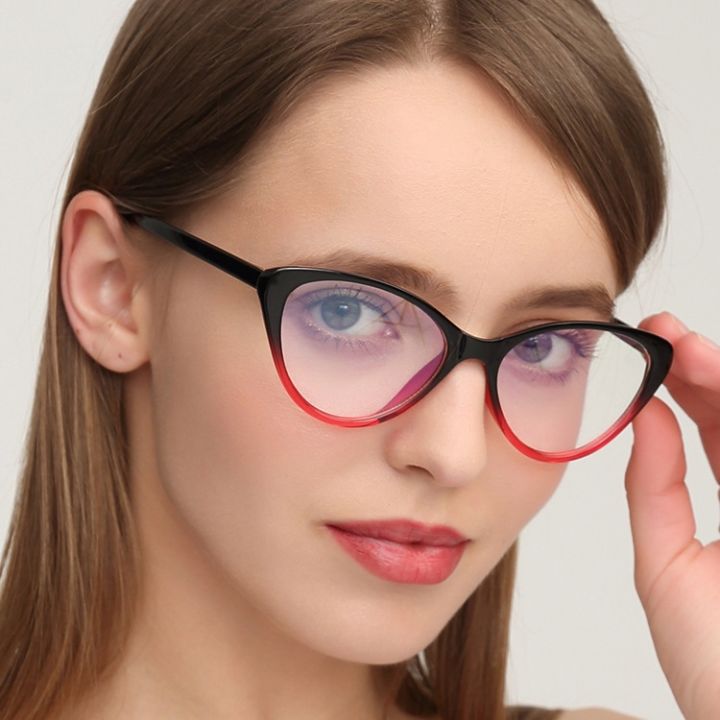 แว่นกรองแสง-แว่นกรองแสงสีฟ้า-แว่นกรองแสง-คอมพิวเตอร์-แว่นตาแฟชั่นผู้หญิง-แว่นสายตาแมว-แว่นถนอมสายตา-แว่นตัดแสง