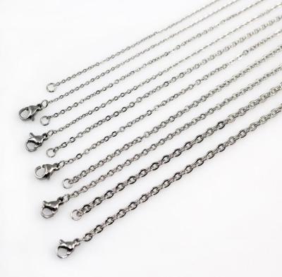 pieces batch 304316L stainless steel necklace 1.2mm1.4mm 2mm thick chain link 45cm  50cm for jewelry necklace