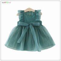 Girl Baby Dress Soild Sleeveless 2023 Casual Classic Pageant Birthday For 1-4 Yrs Kids Girls Clothes Bow Infant Elegant Vestidos  by Hs2023