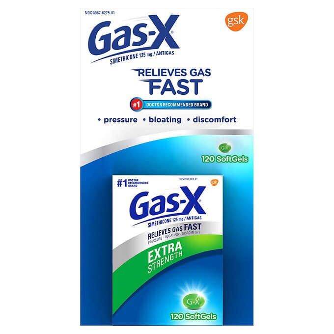 Gas-X Extra Strength Gas Relief 125mg, 120 Softgels | Lazada PH