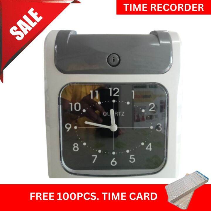 Bundy clock punch card machine with 6 column time card punches for time