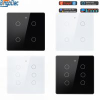 Tuya WiFi Smart Switch AC 110-220V 4x4 Brazil Touch Panel 4/6 Gang Light Switch APP Control Work with Alexa Google Home