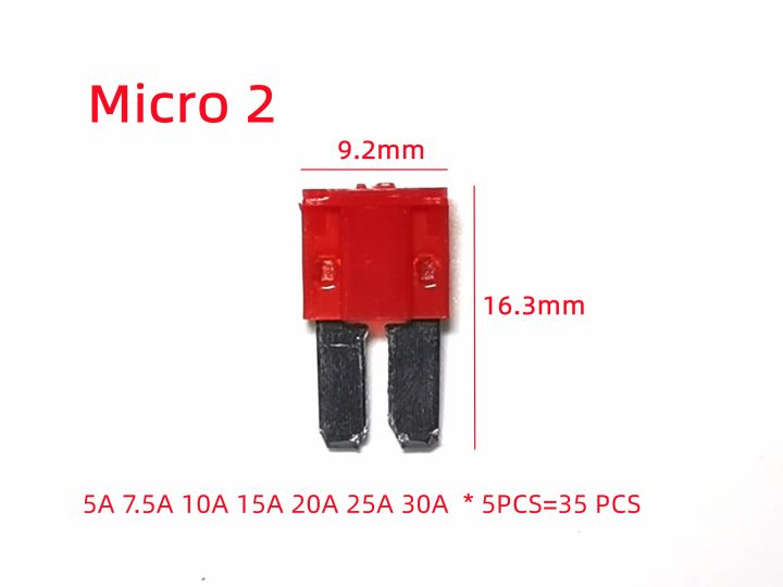 Special Offers 50Ps/Lot Profile Medium Size Blade Type Car Fuse Assortment 2.5/3/5/7.5/10/15/20/25/30/35A Fuse Set Auto Car Truck With Box Clip