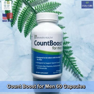 อาหารเสริม เพื่อสุขภาพ สำหรับผู้ชาย Count Boost for Men 60 Capsules - Fairhaven Health