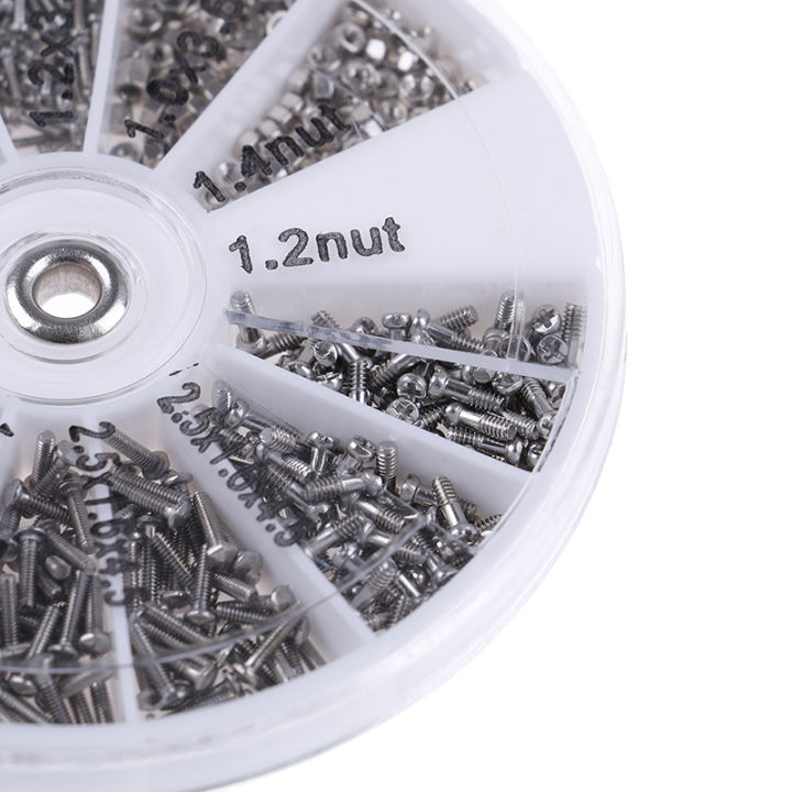 rayua-600pcs-tiny-screws-nut-ไขควงนาฬิกาแว่นตาแว่นตาซ่อมชุดเครื่องมือใหม่