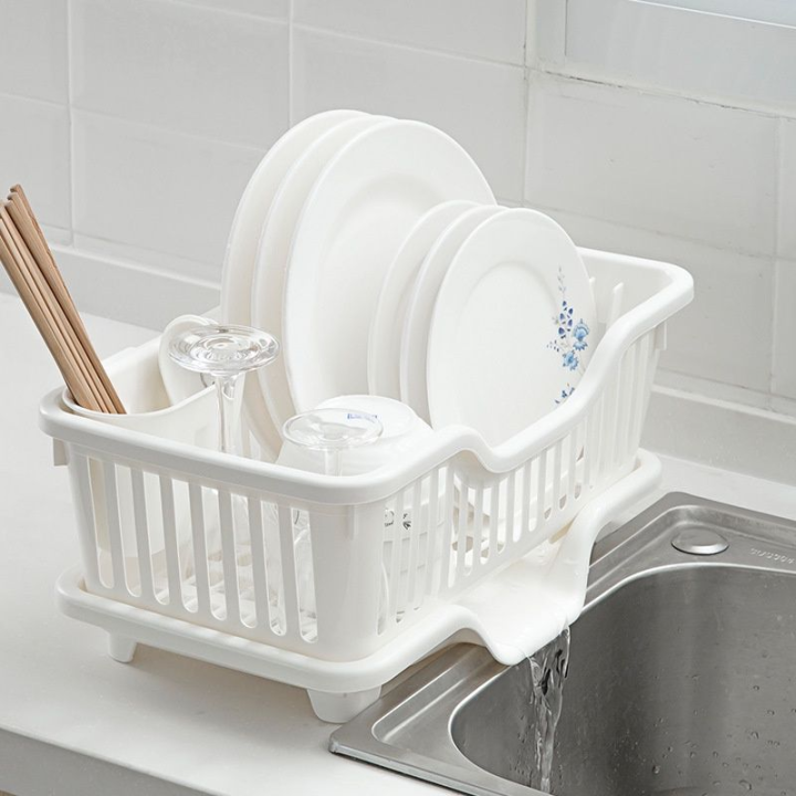 MOS Kitchen Shelves Plastic Dish Rack Dish Storage Rack Drain Dish Rack Kitchenware Dish Rack