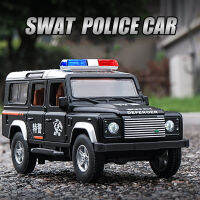 ใหม่132 Land Rover Defender รถรุ่นแม็กซ์ Die Cast โลหะของเล่นตำรวจยานพาหนะออฟโรดด้วยเสียงและแสงคอลเลกชันเด็กของขวัญ