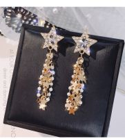 2020 Korean Version Of Women 39;s Earrings Imitation Pearl Long Tassel Earrings Drape Fashion Earrings Jewelry Bohemia Geometric