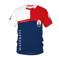 Mens 2023！3D New！Maserati Summer T-shirt ET549BCQS011 2022 High quality products （Freeprinting of names）