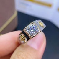 Meibapj มาใหม่ล่าสุด1กะรัตสีขาว Moissanite เพชรพลอยผู้ชายแหวน925เงินสเตอร์ลิงเครื่องประดับงานแต่งชั้นดี