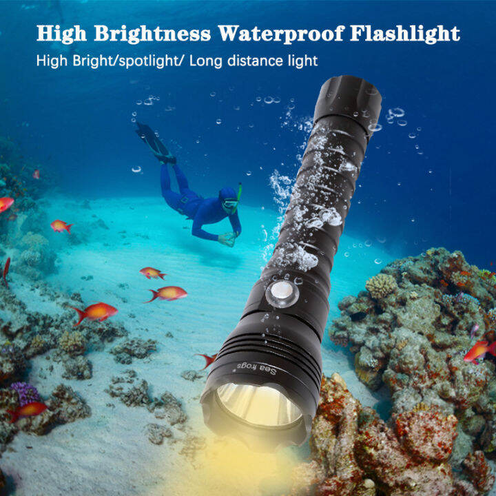Seafrogs Scuba Diving Light 3000 Lumen Underwater 100 Meters Aluminum