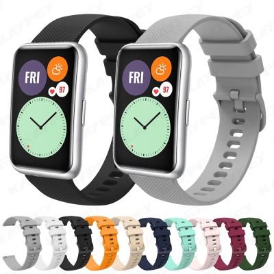 ✿ Sportowa opaska silikonowa do zegarka Huawei pasuje do paska Smartwatch akcesoria wymiana bransoletki na rękę correa huawei zegarek pasuje