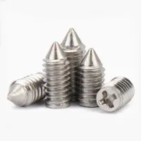 304 Stainless Steel Cross Point Set Screw Headless Pointed Tail Machine Metric Screw Taper End Forcing Screw M2 M2.5 M3 M4