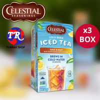 Celestial Seasonings Cold Brew Half &amp; Half ชาดำ ผสม เลมอน 18ซอง แพ็ค 3 กล่อง