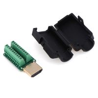 HVJ-Nieuwe 1 Pc Hdmi Male 19 P Plug Breakout Terminals Solderless Connector Met Cover Groothandel