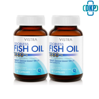 [แพ็คคู่] VISTRA Odorless Fish Oil 1000mg 45 แคปซูล. วิสทร้า โอเดอร์เลส ฟิชออยด์ [DKP]