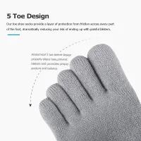 Two Pairs Toe Barefoo Socks Lightweight Mini Crew Five Fingers Running Soccer Basketball Soccer Sports Yoga Men Women Marathon R