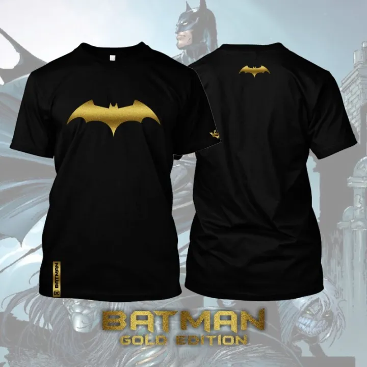 T shirt for men/Hypebeast Batman Gold Fans Collection Super Premium T-shirt  Available big size 4XL 5XL by Darkproject(1pcs) | Lazada PH