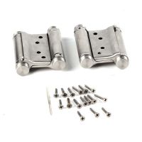 Door Hinges 2Pcs 3 Inch Double Action Spring Hinge Saloon Cafe Door Swing Door Hinges Screen/Door Catch Latch with Screws