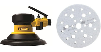 DEWALT Palm Sander (DWMT70781L) & 3M Hookit Soft Interface Pad 05777, Foam, Hole Pattern, 6 in x 1/2 in x 3/4 in Palm Sander + Interface Pad