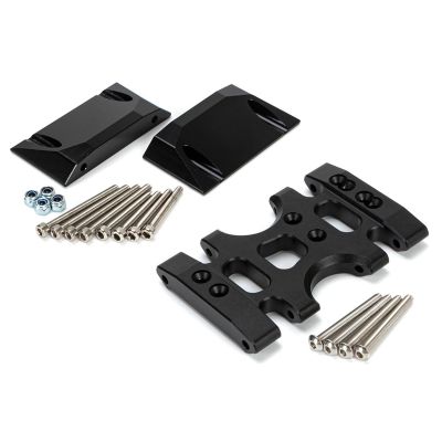 LCG Metal Skid Plate and Side Pedal Rock Slider Skid Plate for 1/10 RC Crawler Car Axial SCX10 Lower Center of Gravity Chassis