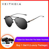 VEITHDIA แว่นกันแดดแฟชั่น Polarized ผลิตจากวัสดุอลูมิเนียม แว่นตากันแดด แว่นโพลาไรซ์ ใส่ได้ทั้งผู้หญิงและผู้ชาย - 6696