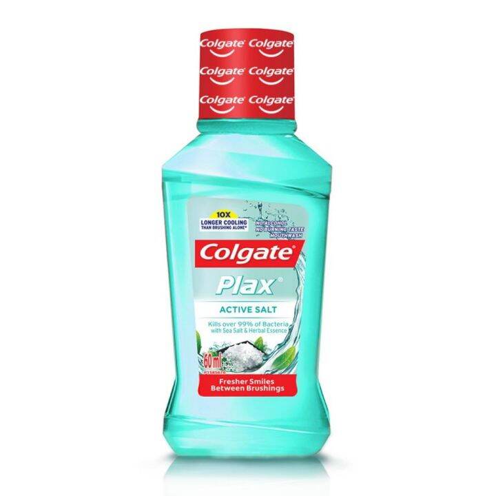 Colgate Mouthwash Plax Active Salt (light Blue) 60ml Lazada PH