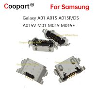 5-100pcs ใหม่ Micro USB 5Pin แจ็คเชื่อมต่อซ็อกเก็ตสําหรับ Samsung Galaxy A01 A015 A015F / DS A015V M01 M015 M015F ปลั๊กแท่นชาร์จ