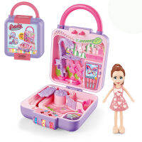 Girl fashion dancing party toy set with one doll kids play house toy