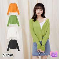 ?MYF มาใหม่?เสื้อคลุมคาร์ดิแกน ผ้าบางเบา 5 สี