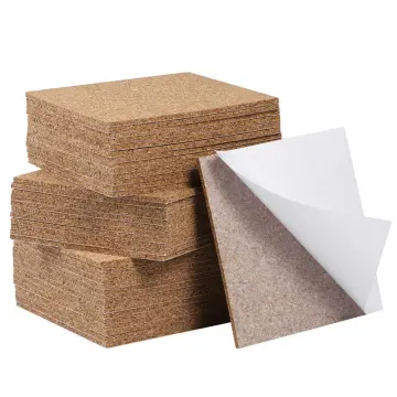 20/50Pcs Self-Adhesive Cork Coasters Sheets Squares Cork Mats Cork