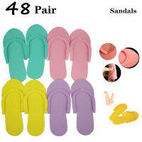 48 Pairs Disposable Slippers Portable Travel Foam Shoes Eva Sandals Beach Spa Flip Flop Ho Nail Salon Pedicure Tools