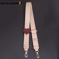 Leather Wide Bag Strap Adjustable Rivet Studded Shoulder Strap Heart Shaped Bag Accessories Shoulder Crossbody Bag Parts Strap