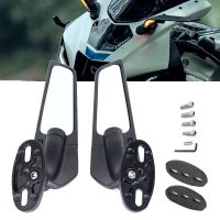 For Kawasaki ZX6R ZX10R ZX12R Ninja 250 300 400 650 H2 H4 Motorcycle Rearview Mirrors Wind Wing Adjustable Rotating Side Mirror Mirrors