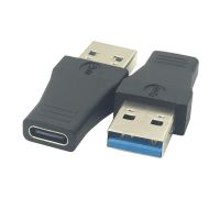 1ชิ้น USB 3.1 Type C ประเภท C หญิงไปยัง USB 3.0ชายตัวเชื่อมอะแดปเตอร์ดัดแปลง USB 3.0 Superspeed สีดำ