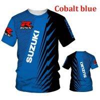 Suzuki ผู้ชายส่วนบุคคล3D รถจักรยานยนต์พิมพ์เสื้อยืด Cool Racing ทีมแขนสั้น Top