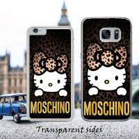 MOSCHINOˉ แฟชั่นKittyเคสโทรศัพท์สำหรับIPhone 12 Mini 12 Pro Max 11 11Pro XS XRสูงสุดX 6 6S 7 8 Plus SE 5s 5 5c &amp; เคสซัมซุง