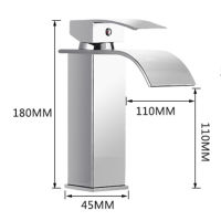 Basin Faucet Waterfall Deck Mounted Cold And Hot Water Mixer Tap Modern Bathroom Brass Chrome Vanity Vessel Sink Crane Wash Hand