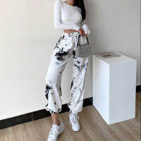 MINGLIUSILI Tie Dye Print Sweatpants Women  Fashion Spring Hip Hop Joggers Women Streetwear Plus Size Casual Trousers